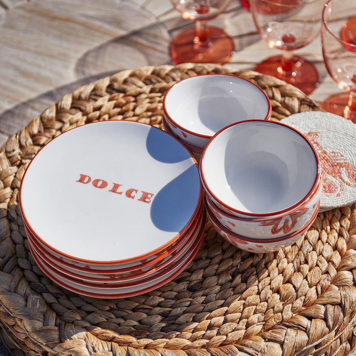 Riviera Maison Gebaksbord Rood - Bella Dolce Klein bordje