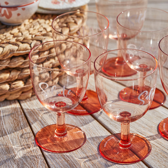 Riviera Maison Wijnglas Roze - Salute Wittewijnglas   - Glas