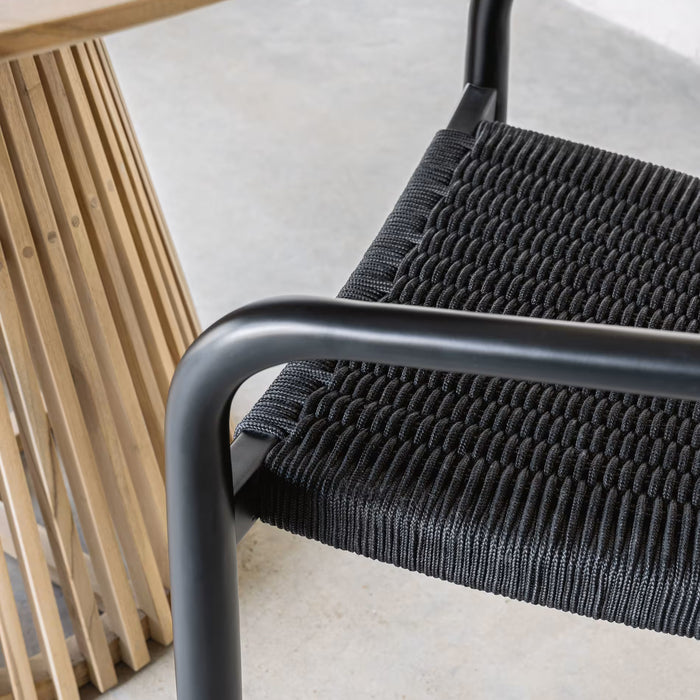 Kave Home Nina Dinerstoel - Zwart / Zwart