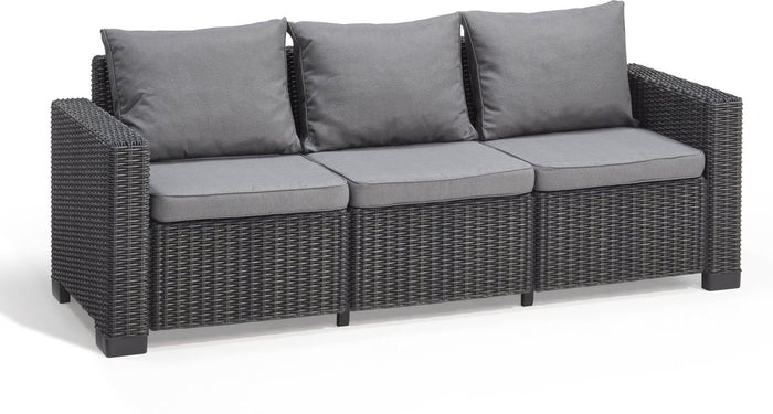 Allibert California Chaise Longue Loungeset - 3-4 personen - Grafiet