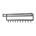Giga Meubel - Kapstok Zwart - 10 Haken - 100x27x30cm - Hoedenplank