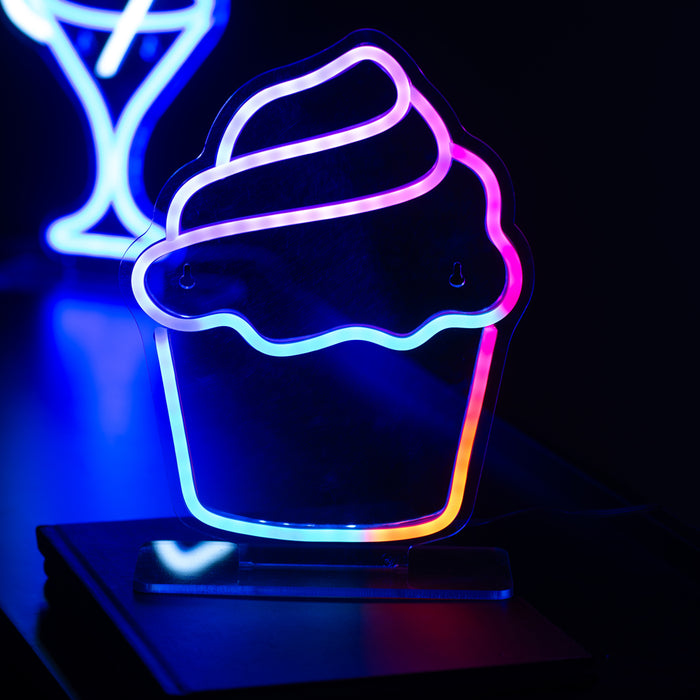 Leitmotiv - Neon Light Colour Changing Cupcake