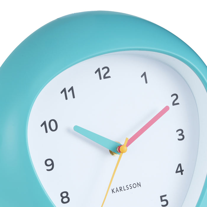 Karlsson Wandklok Funky Vibes - Turquoise - 4.4x25.5x25.5cm