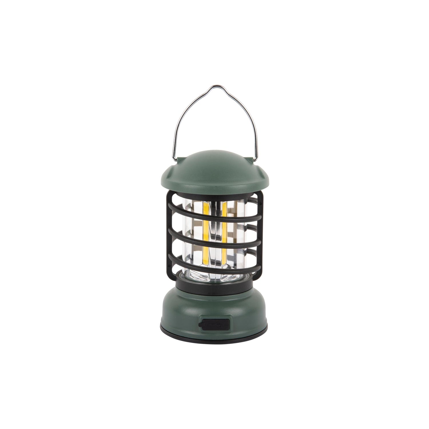 Leitmotiv Tafellamp Camping Lantern Led - Jungle groen - 8.5x8.5x15cm