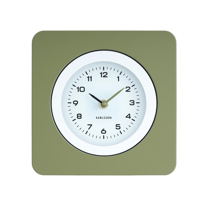 Karlsson Wandklok New Vintage - Legergroen - 4.4x22x22cm