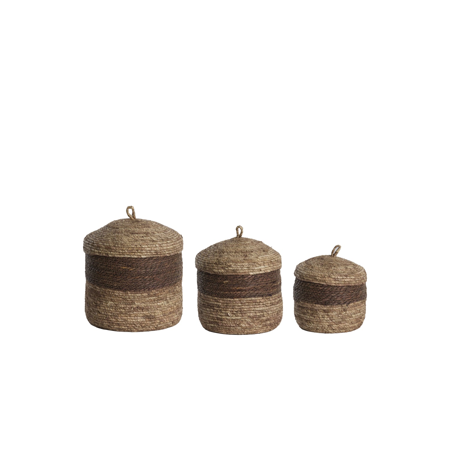 Light & Living Mand Kenmare - Naturel - Ø34cm - Set van 3