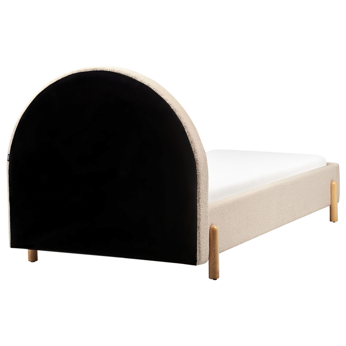 Beliani - ANET - Bed - Beige - 90 x 200 cm - Bouclé