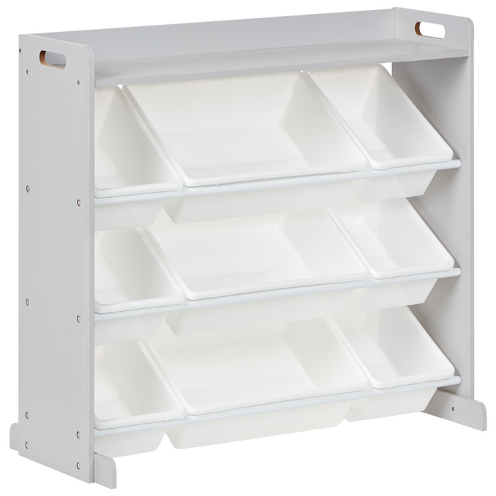 Beliani - COLLIE - Kast met 9 dozen - Grijs|Wit - MDF