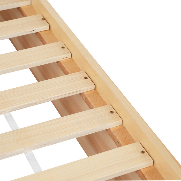 Beliani-ORGEVAL-Daybed voor kinderen-Lichtbruin-90 x 200 cm-Grenenhout