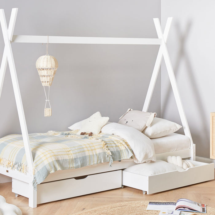 Beliani - CRONAT - Opberglades voor bed - Wit - Grenenhout