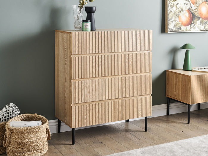 Beliani - BLYTHE- Ladekast 4 lades - Bruin - MDF