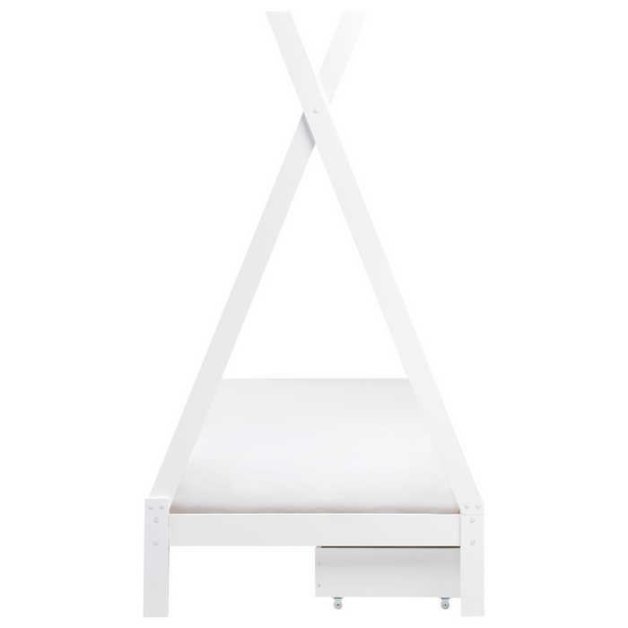 Beliani-DEVAY-Kinderbed met opbergruimte-Wit-90 x 200 cm-Grenenhout