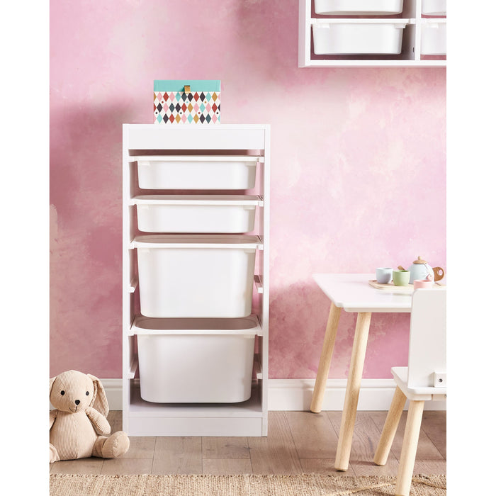 Beliani - TOBIN - Kast met 4 lades - Wit - Vezelplaat