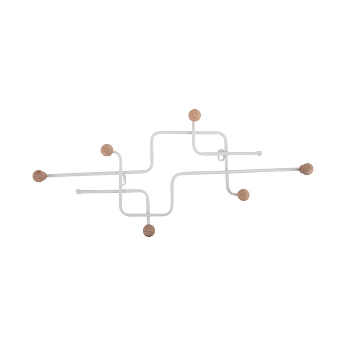 Present Time Kapstok Metro - Mat Wit- 60.5x4x26.5cm