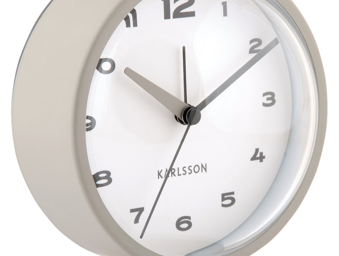 Karlsson Wekker Brisk Dome - Donkergrijs - 6.5x11x13.8cm