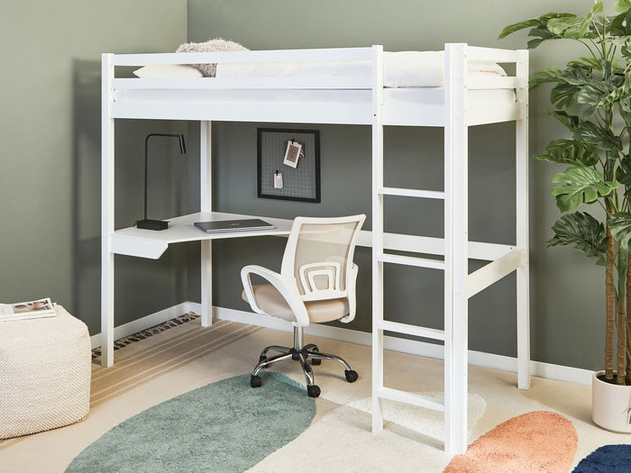 Beliani - LOURY - Kinderbed - Wit - 90 x 200 cm - Dennenhout