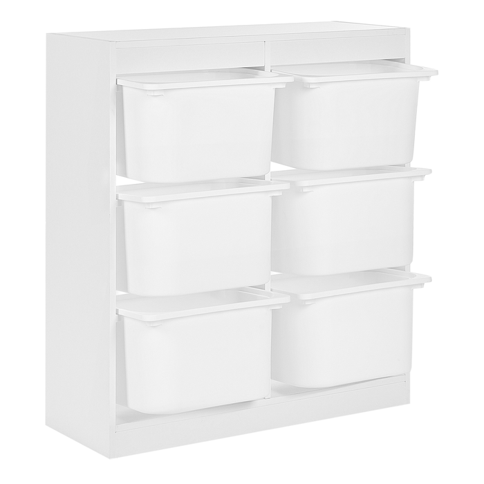 Beliani - TOBIN - Kast met 6 lades - Wit - Vezelplaat