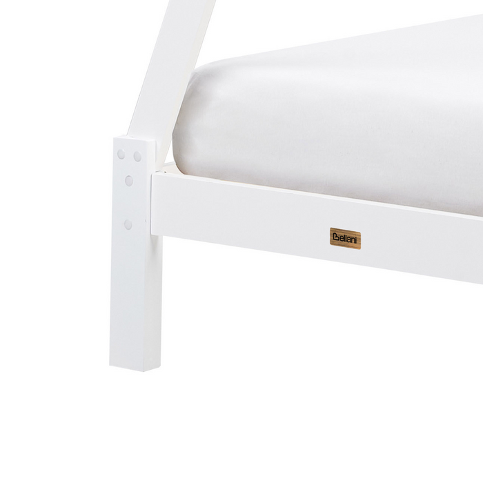 Beliani - DEVAY - Kinderbed - Wit - 90 x 200 cm - Grenenhout