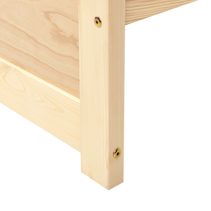 Beliani-OLENDON-Eenpersoonsbed-Lichtbruin-90 x 200 cm-Dennenhout