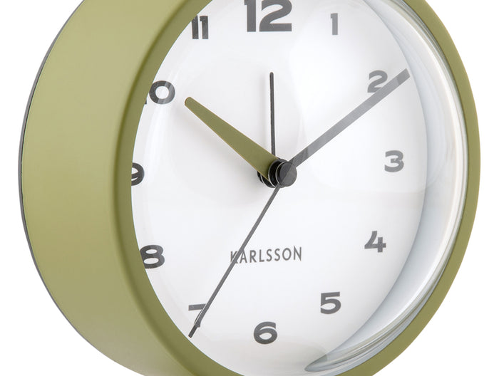 Karlsson Wekker Brisk Dome - Legergroen - 6.5x11x13.8cm