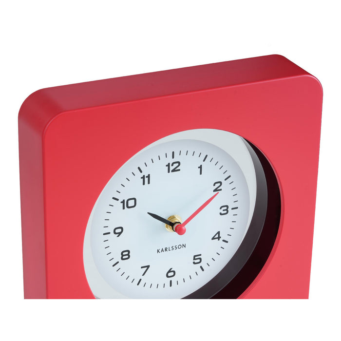 Karlsson Wandklok New Vintage - Helderrood - 4.4x22x22cm