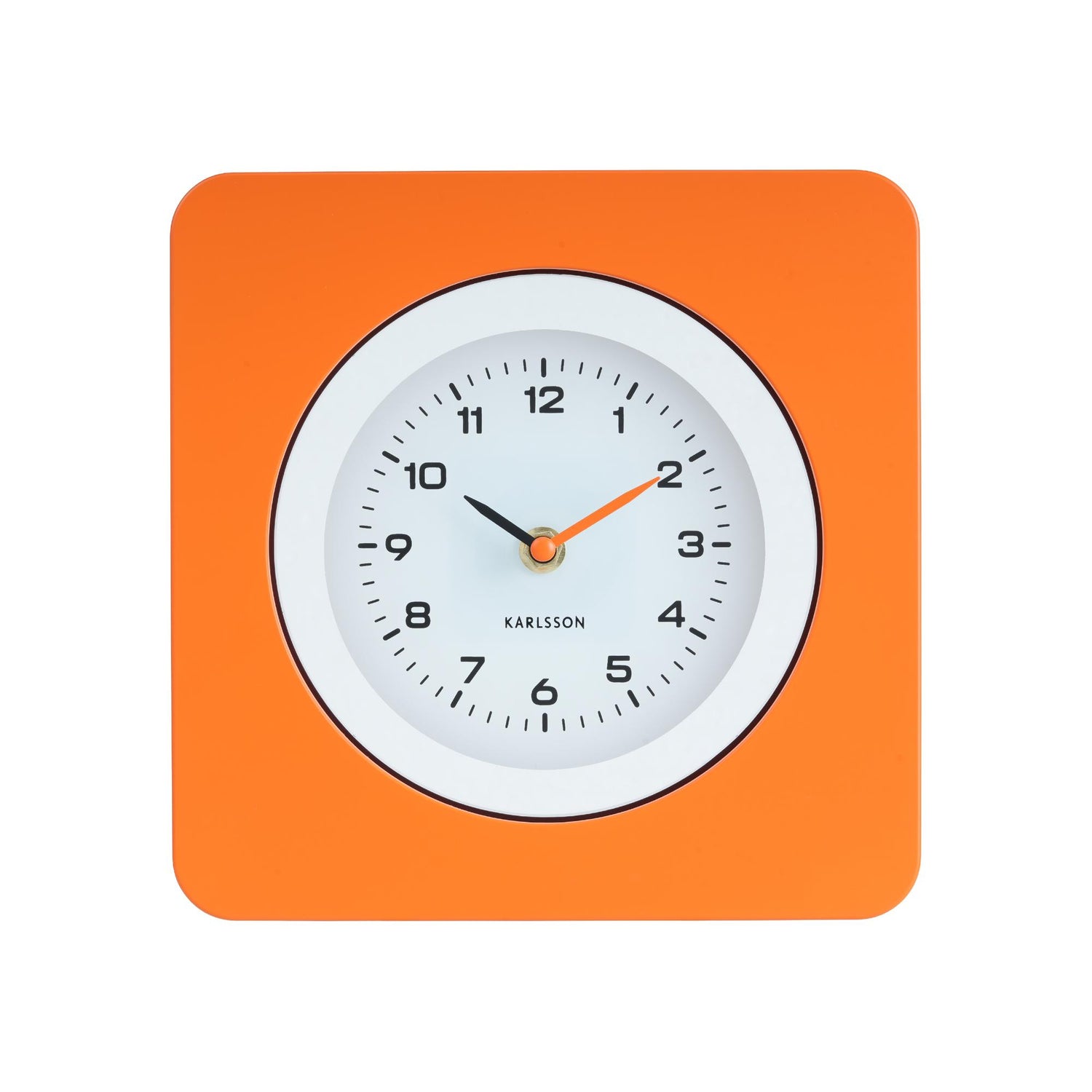 Karlsson Wandklok New Vintage - Helderoranje - 4.4x22x22cm