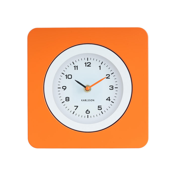 Karlsson Wandklok New Vintage - Helderoranje - 4.4x22x22cm