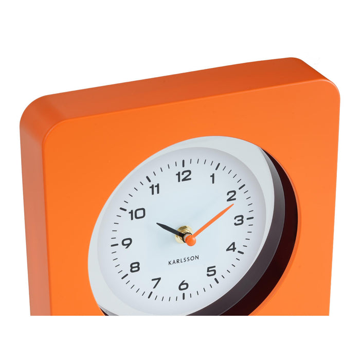 Karlsson Wandklok New Vintage - Helderoranje - 4.4x22x22cm
