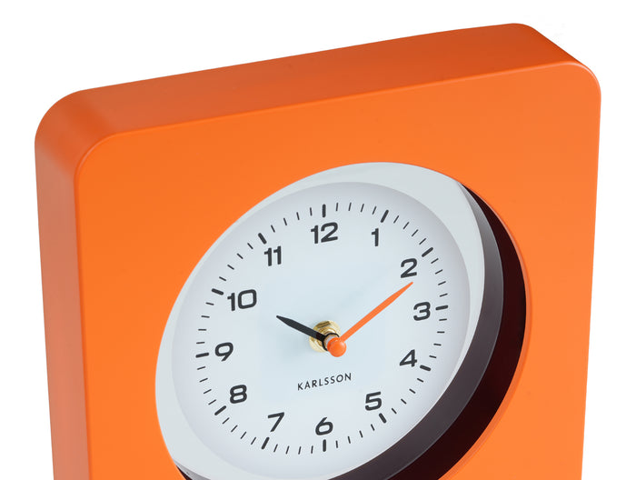 Karlsson Wandklok New Vintage - Helderoranje - 4.4x22x22cm
