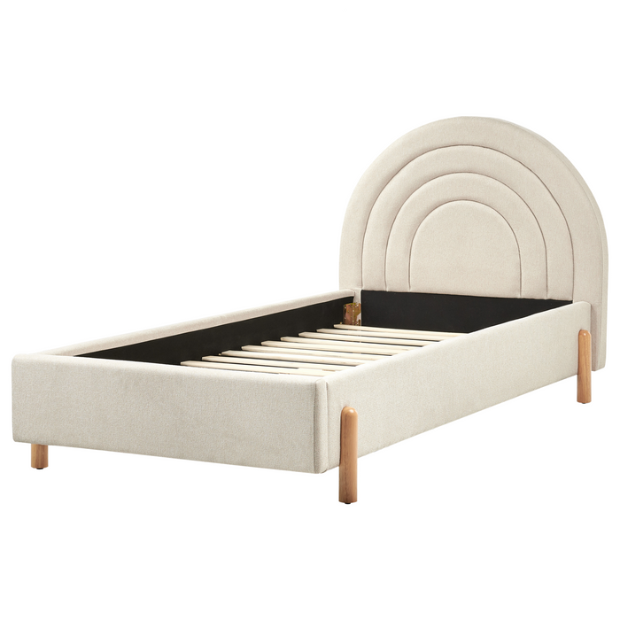 Beliani - ANET - Bed - Beige - 90 x 200 cm - Stof