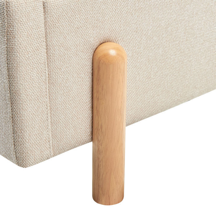 Beliani - ANET - Bed - Beige - 90 x 200 cm - Stof