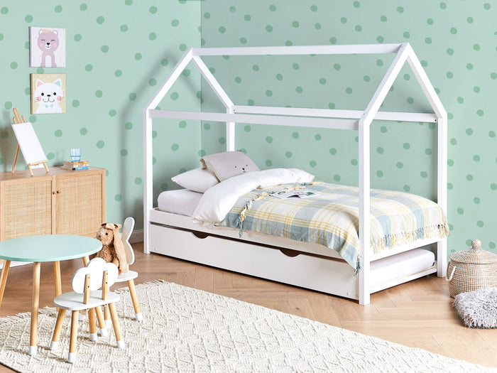 Beliani - CRILLON - Onderschuifbed - Wit - 90 x 200 - Hout