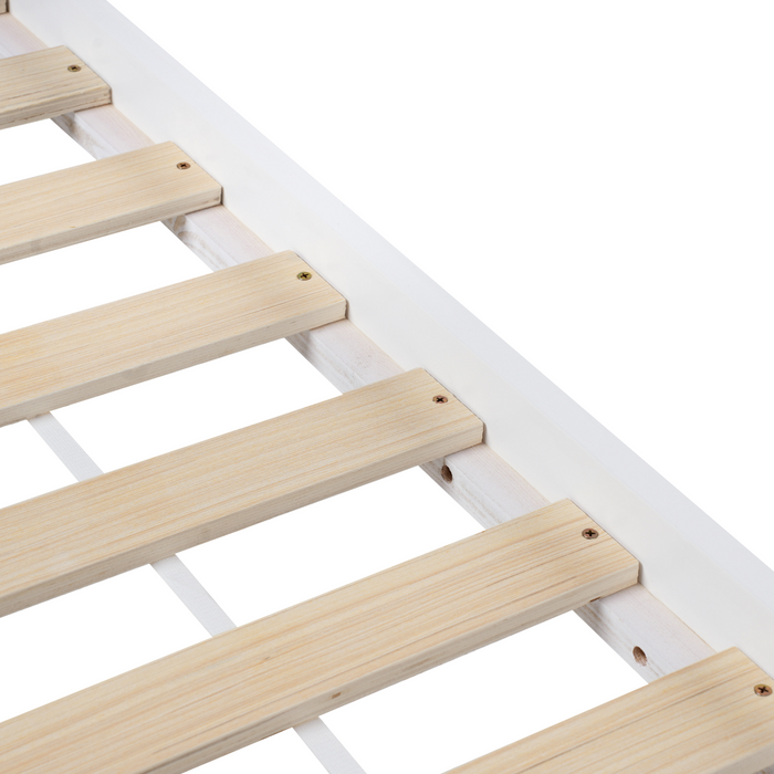 Beliani - CRILLON - Onderschuifbed - Wit - 90 x 200 - Hout