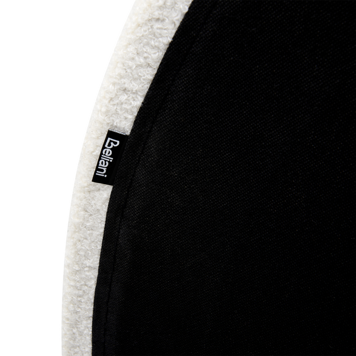 Beliani - ANET - Bed - Gebroken wit - 90 x 200 cm - Bouclé