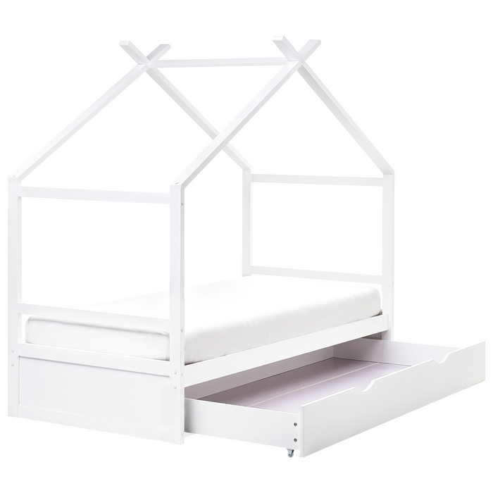 Beliani-ORGEVAL-Daybed voor kinderen-Wit-90 x 200 cm-Grenenhout