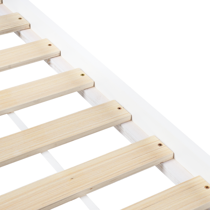 Beliani-ORGEVAL-Daybed voor kinderen-Wit-90 x 200 cm-Grenenhout