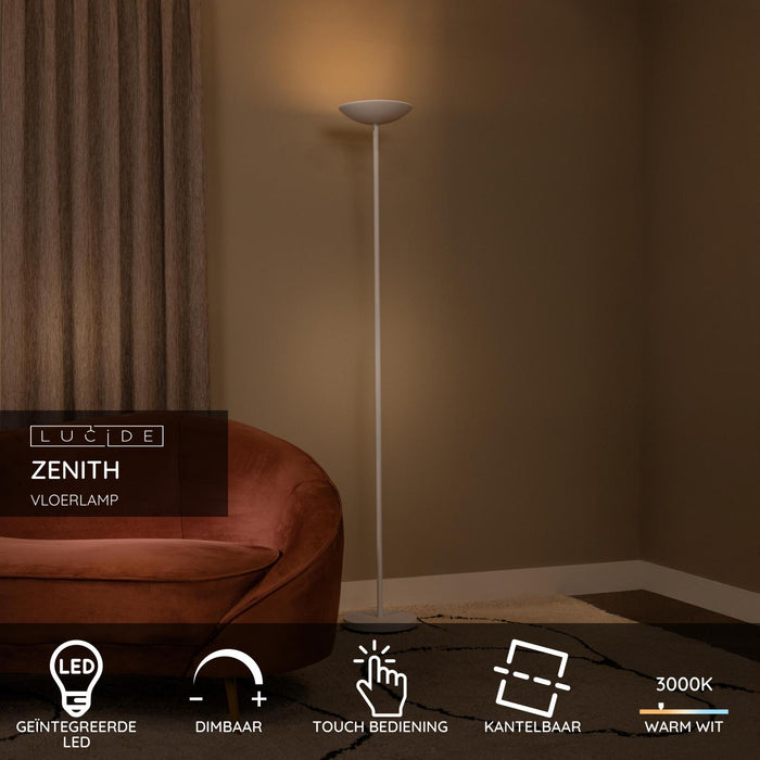 Lucide ZENITH Vloerlamp - Wit