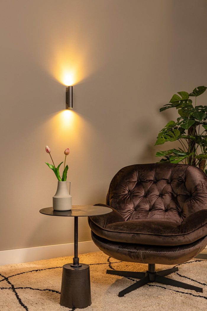 Lucide DUPLA Wandspot - Grijs ijzer