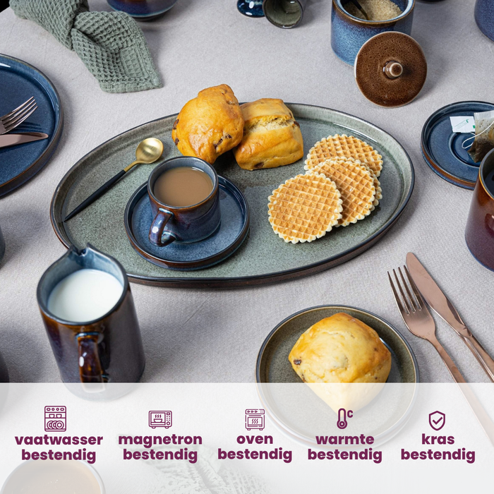 Cosy & Trendy Serveerschaal Quintana Green - 36 x 24 cm