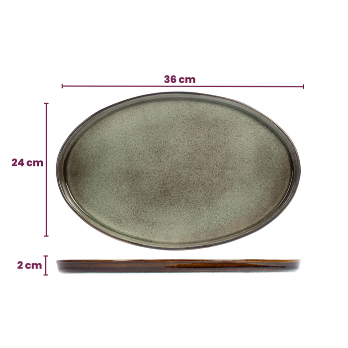 Cosy & Trendy Serveerschaal Quintana Green - 36 x 24 cm