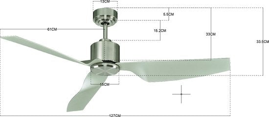 Lucci Air Plafondventilator Airfusion Climate II Mat Chroom Ø 127cm