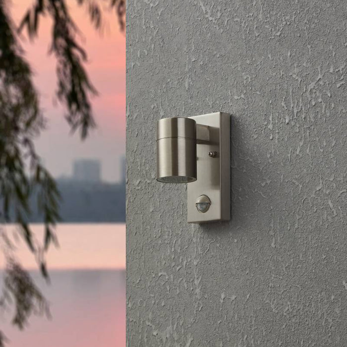 EGLO Riga 5 Wandlamp Buiten - Sensor - GU10 - 16,5 cm - Sensor - RVS