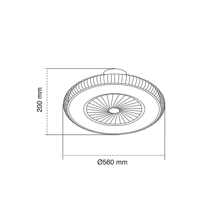 CristalRecord Plafondventilator Mirabel Ø 56 cm brons