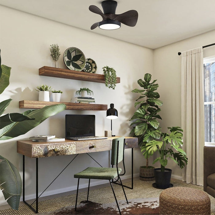 CristalRecord Plafondventilator Moll Mini Ø 56 cm zwart