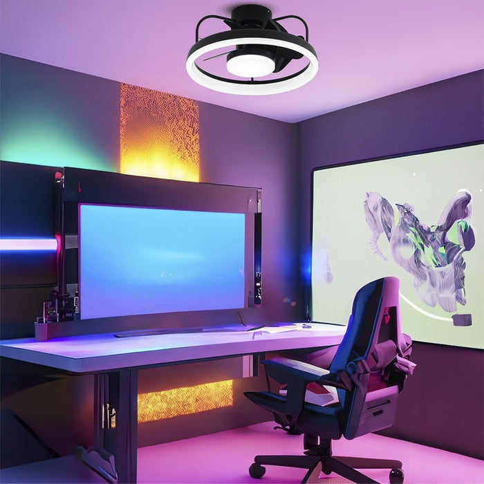 CristalRecord Plafondventilator Strike Ø 49 cm zwart