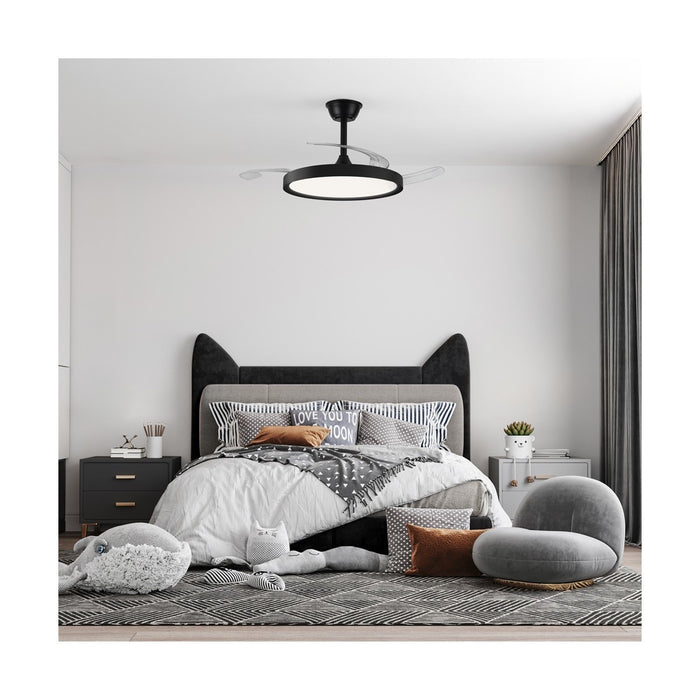 CristalRecord Plafondventilator Polaris Ø 106 cm zwart
