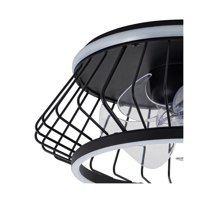 CristalRecord Plafondventilator Cobra Ø 50 cm zwart