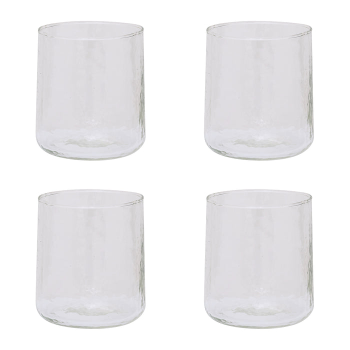 Urban Nature Culture Hammered Tumbler - Transparant -  4 st.