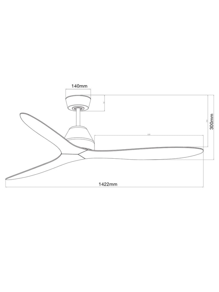 Lucci Air Plafondventilator Whitehaven Wit Ø 142cm incl.