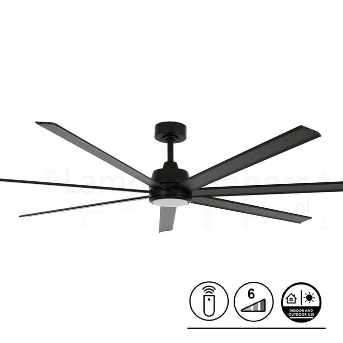 Lucci Air Plafondventilator Atlanta II Zwart XL Ø 183cm 12W Led Incl